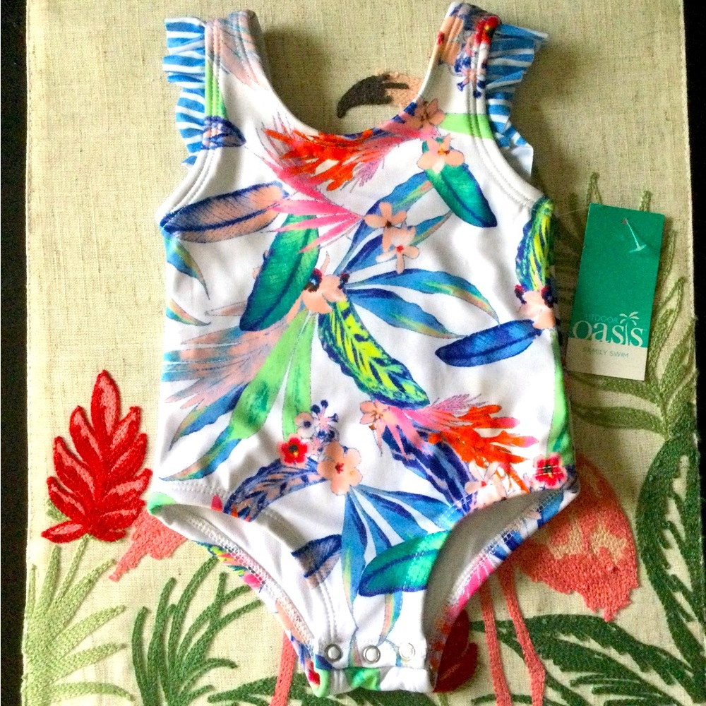 🆕 Baby Girl Swimsuit 🏝🪸💙